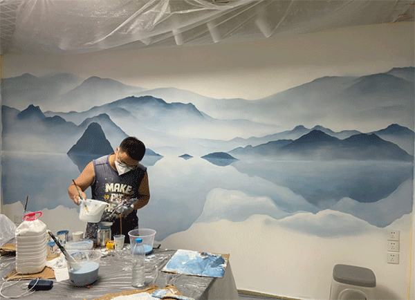 噴繪墻怎么設計才好看呢？設計噴繪墻畫的兩大要點